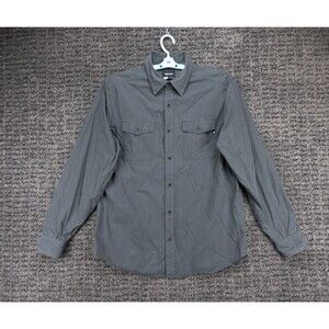 Marmot Shirt Mens Large Gray Black Hawk Long Sleeve Quick Dry Casual Outdoor